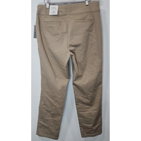 Croft & Barrow Women's Effortless Stretch Pants Mid Rise Straight Size 14 NWT - Picture 2 of 11